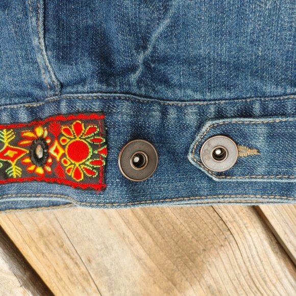 RARE House of Blues Denim Jacket Boho XL - Picture 8 of 8